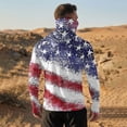thumbnail image 4 of GrmtClth Men's Fishing Shirts 2026 Patriotic American Flag Pattern Quick Dry Long Sleeve Fashion Hoodies with Face Mask Upf 50+ Sun Protection Tops Light Blue M, 4 of 9