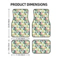 thumbnail image 2 of Cauagu Tropical Flowers Pattern Car Floor Mat Set of 4,Car Carpet Mats Car Mats with Anti-Slip Backing & Driver Heel Pad Universal Fit for Cars/Trucks/SUV/Vans, 2 of 6