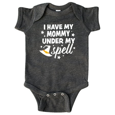 

Inktastic I Have My Mommy Under My Spell with Cute Witch Hat Gift Baby Boy or Baby Girl Bodysuit