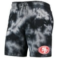 thumbnail image 2 of Men's New Era Black San Francisco 49ers Tie-Dye Shorts, 2 of 3