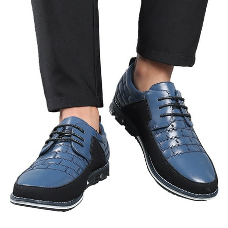 Oyedens Mens Dress Shoes Vintage Casual Lace up Leather Fashion Sneakers for Men Business Oxfords