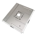 thumbnail image 5 of Mistaha C8 Black Woodworking Aluminum Alloy Router Table Insert Plate Set with Padded Wood Backer Plate and 180° Angle Gauge, 5 of 5