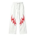 thumbnail image 4 of CONZONE Big Boys Baggy Sweatpants Y2K Graphic Joggers for Boys Drawstring Fall Winter Athletic Trousers with Pockets, 4 of 5