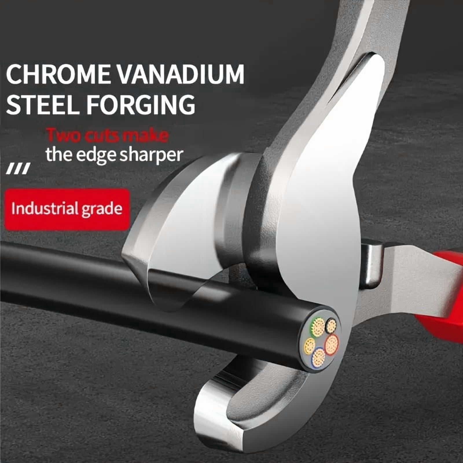 Cable Cutter, Wire Cutters, Manual Wire Stripping and Cutting Pliers, Effort-Saving Mini Electrician's Industrial Cable Cutter, Wire Stripping Shears