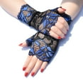 thumbnail image 4 of ZPAQI Women Short Lace Gloves Elegant Summer Princess Formal Wedding Fingerless Mitten, 4 of 12