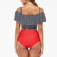thumbnail image 5 of Women‘s Ruffled Two Piece Swimsuit Floral Printing High Waisted Bathing Suit Tummy Control Swimwear Bikini, 5 of 5