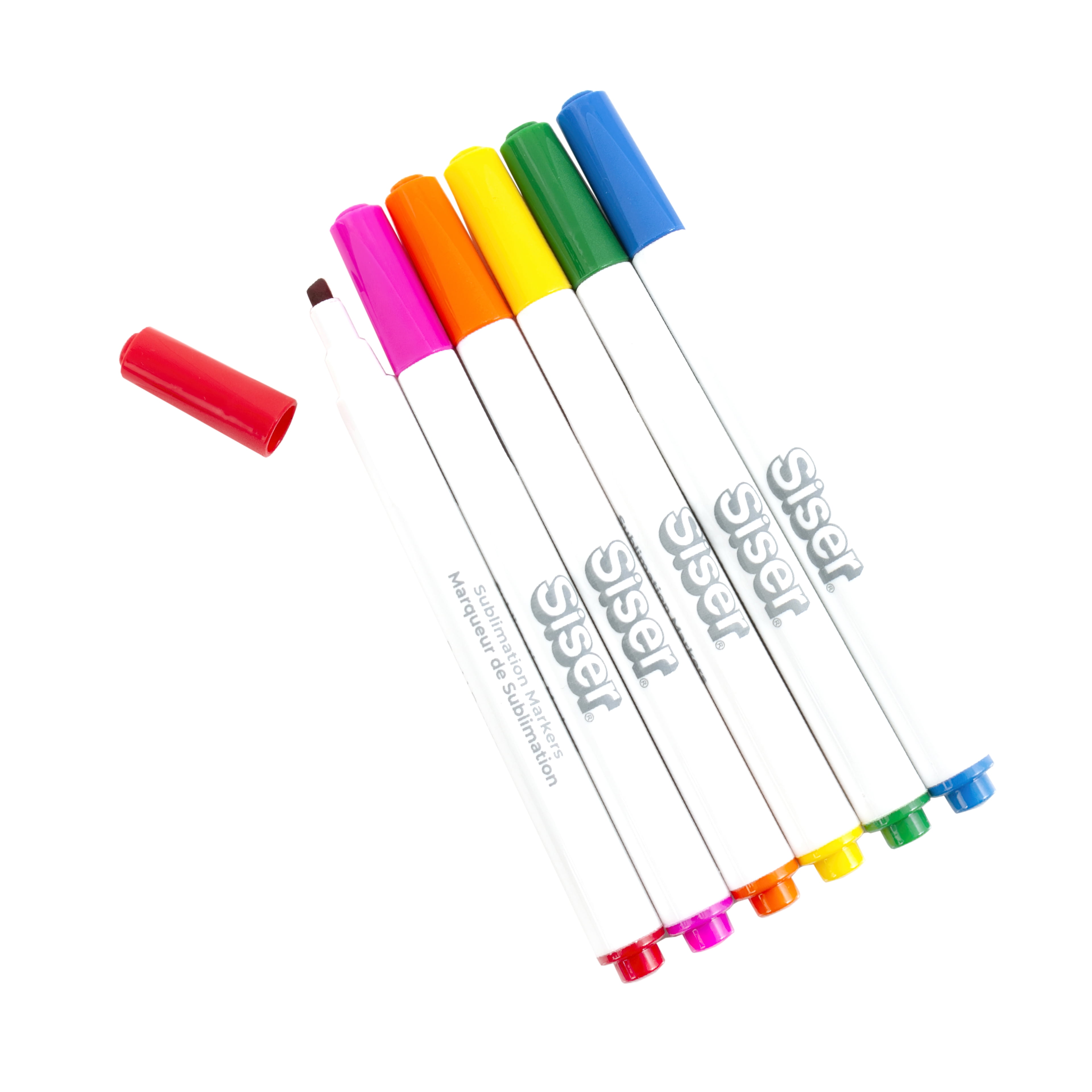 Siser 6 Color Chisel Tip Sublimation Markers
