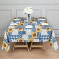 thumbnail image 3 of Pioneer Flower Floral Print Pattern Square Tablecloth, Waterproof Wipeable Spillproof Washable Table Cover for Home Kitchen Party Decor, 42"x42", 3 of 6