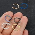 thumbnail image 5 of Nose Ring Hoop 18G Stainless Steel Nose Hoop Perforated Men'S and Women'S Cartilage Sleep Earrings, 5 of 6