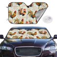 thumbnail image 3 of Lsque Colorful Roosters Car Windshield Sun Shade | Accordion Folding Style Auto Shade for Car Truck SUV Van | Blocks UV Rays Sun Visor Protector | Medium, 3 of 7