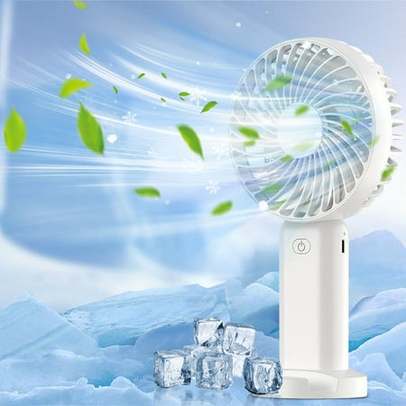 

Small Personal Handheld Table Fan Desk Fan Hand Held Fan Handheld Fan Rechargeable Silent Strong Wind Mini USB Small Fan for Travel Office Room Household