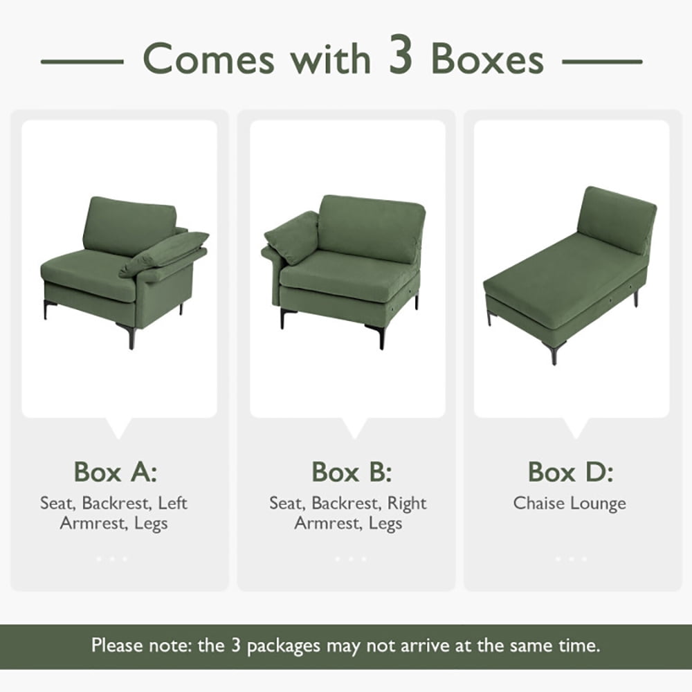 Finihen L-shaped Sectional Sofa Couch, Convertible Sectional Sofa, Extra Large Modular L-shaped Sectional Sofa with Reversible Chaise for 4-5 People, for Living Room, Army Green Finihen L-shaped Sectional Sofa Couch, Convertible Sectional Sofa, Extra Large Modular L-shaped Sectional Sofa with Reversible Chaise for 4-5 People, for Living Room, Army Green