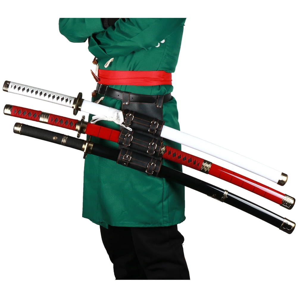 Bamboo Roronoa Zoro Sword Cosplay 41 inches with Belt Holder Stand