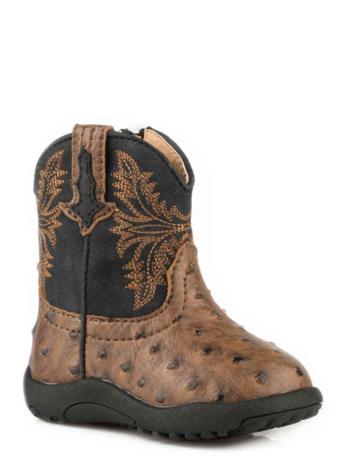 Roper roper infantboys' jed ostrich print cowbabies prewalker boot