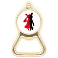 thumbnail image 1 of Social Dancing Dancer Duet Dance Beer Bottle Cap Opener Stainless Steel Key Chain, 1 of 3