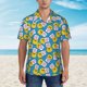 thumbnail image 2 of Balery Lovely Duck Camisas hawaianas de manga corta para hombre, camisas playeras de corte holgado, camisas de vacaciones con botones,Large, 2 of 7