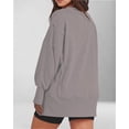 thumbnail image 2 of Womens Oversized Crewneck Long Sleeve Shirts Pullover Sweatshirts, 2 of 7