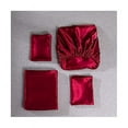 thumbnail image 5 of 4 Piece Silk Sateen Bedding Set with Fitted Sheet, Flat Sheet, Pillowcase, Breathable, Soft and Comfortable Red (King), 5 of 5