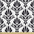 thumbnail image 1 of Antique Fabric by the Yard, Monochrome Repeating Nostalgic Victorian Botanical Inspired Nobility Motif, Decorative Upholstery Fabric for Sofas Home Accents, 3 Yards, Dark Grey White by Ambesonne, 1 of 4