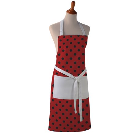 

Cotton Apron - Polka Dots Print - Kitchen BBQ Restaurant Cooking Painters Artists - Full Apron