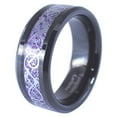 thumbnail image 3 of Wedding Rings For Men & Women. 8mm Black Tungsten Band Silver Purple Celtic, 3 of 7