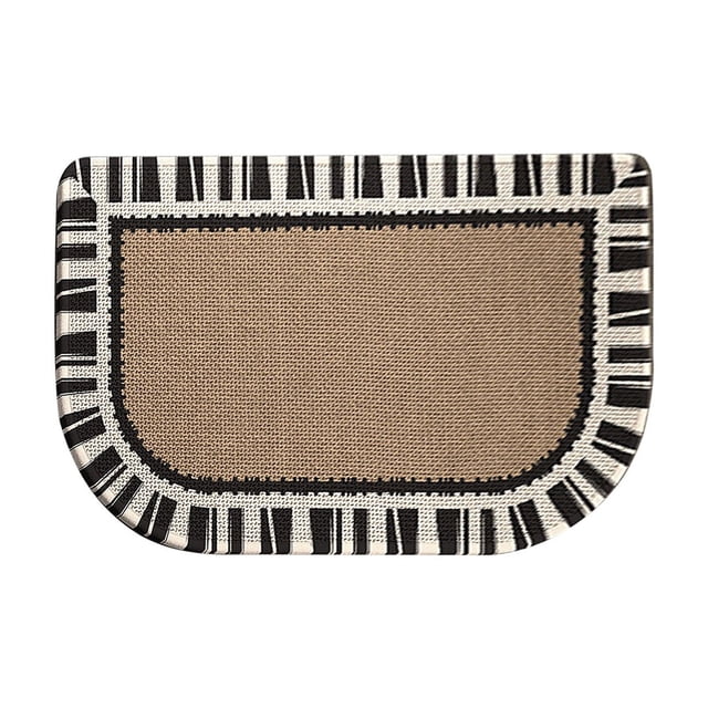 A Linen Bath Mat 23.62X15.74 Inches Absorbent Non Slip Floor Mat For Bathroom Bedroom Entrance Machine Washable Soft Comfortable Rug Carpet