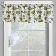 thumbnail image 4 of Ambesonne Geometric Valance & Curtain, Zigzag Chevron Circle, 55"x45", Yellow Black White, 4 of 6