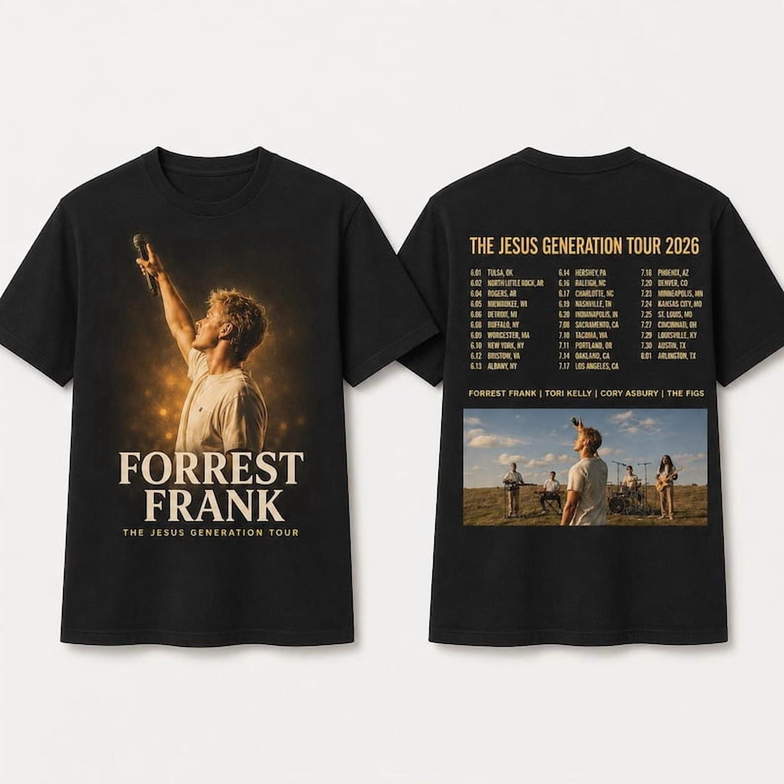 Vintage Forrest Frank Shirt, Jesus Generation Tour Shirt