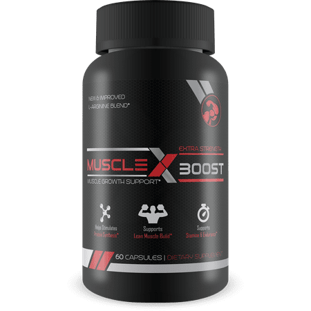 Muscle Juice Revolution - Muscle X Boost - Premium L-Arginine Formula - Extra Strength Muscle Growth Support - Nitric Oxide Booster-Build Lean Muscle - Stimulates Protein Synthesis - Boost Endurance