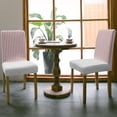 thumbnail image 3 of Chair Covers Red Stripes Dining Chair Slipcovers Red Beige Vertical Striped Stretch Removable Chair Seat Protector Party Decoration Set of 1, 3 of 6