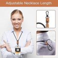 thumbnail image 5 of 2 Pcs Braided Leather Lanyards for ID Badges Holders Keys Long Strap Neck Lanyard Keychain for Men, 5 of 5