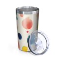 thumbnail image 2 of Colorful Polka Dot Pattern 10oz Tumblers Stainless Steel Tumbler with Lid and Straw,Vacuum Insulated Double Wall Travel Tumbler Cups with Cleaning Brush for Coffee, Tea, 2 of 4