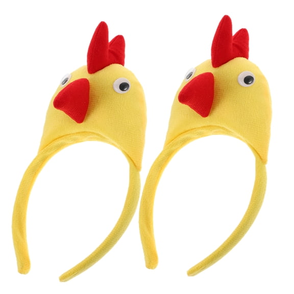 LOLIPPYY Yellow Plush Chicken Headband, Cute Animal Costume Hair Hoop for Cosplay, , Birthday Party, Soft Accessory