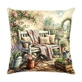 thumbnail image 2 of Lzobxe Outdoor Cushion Cover, Fade Resistant Throw Pillow Cover, Decorative Soft Floral and Bird Printed Throw Pillow Covers for Living Room Garden, 2 of 5