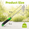 thumbnail image 2 of KOYMISKU Weed Puller Tool, Portable 4-Tine Garden Weeding Tool with 201 Stainless Steel Head, Ergonomic Handle & 2 Pairs Gloves for Garden, Yard and Planting, 2 of 8