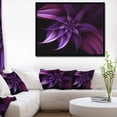 thumbnail image 4 of Designart - Fleur Fractale Violette - Impression sur Toile Encadrée Art Floral, 4 of 4