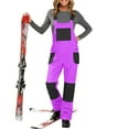 thumbnail image 4 of FRSASU Snow Bibs Women Insulated Waterproof Bib Overalls Snowboarding Winter Athletic Pants Windproof Warm Ski Overalls Purple, 4 of 8