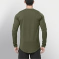 thumbnail image 5 of Mens Shirts,Long Sleeve T Shirt Solid Color Loose Fit Casual Top,Long Sleeve Shirts for Men,Z01 Green,L, 5 of 7