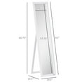thumbnail image 5 of Full Size Floor Mirror, Full Length Glass Mirror, Freestanding or Wall Mounted Dress Mirror, White Full Length Mirror,Mdf Tall Mirror, Household Supplies & Décor Mirrors Full Length Mirrors, 5 of 6