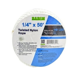 Wellington 1/4 in. D X 50 ft. L White Twisted Nylon Rope Wellington 1/4 in. D X 50 ft. L White Twisted Nylon Rope