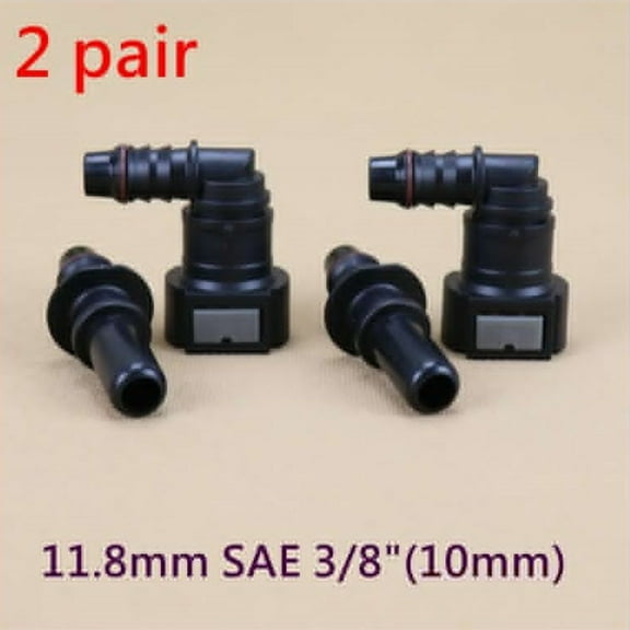 11.8mm Sae 3/8" 10mm Elbow 90 Degree Nylon Fuel Line Quick Connect Release Hose