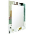 thumbnail image 2 of Empire Art Direct Introductions Rectangular Beveled Mirror on Free Floating Printed Tempered Art Glass - Clear - 40" x 30", 2 of 9