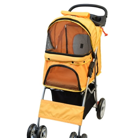- VIVO Four Wheel Pet Stroller / Cat & Dog Foldable Carrier Strolling Cart
