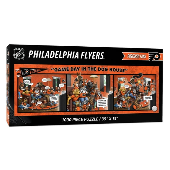 YouTheFan NHL Philadelphia Flyers Purebred Fans Gameday in the Dog House 1000PC Puzzle
