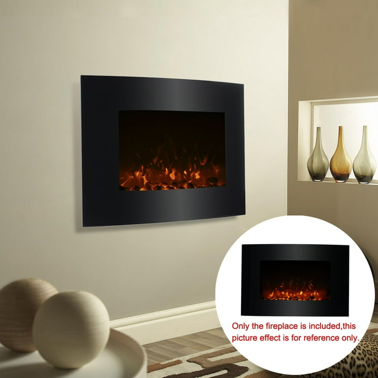 Decdeal Large 35 Electric Wall Mount Fireplace 3D Flame Heater Adjustable  Heat Setting 1800W EF-11A - Walmart.com