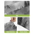 thumbnail image 4 of Black Grey Mountain Bar Stool Covers Set of 6, Misty Forest Nature Woodland Pine Tree Landscape Stretch Bar Chair Covers with Backs, Removable Pub Counter Chair Cover for Kitchen Dining Room Cafe, 4 of 7