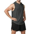 thumbnail image 6 of Mens Hoodies Sleeveless Shirts Casual Solid Color Pullover Lightweight Breathable Athletic Workout Basketball Running Gym Tank Tops, 6 of 8