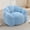 Blue + Plush + 1 Seat, variant on Foam-Filled Bean Bag Chair, Soft Fabric Lazy Sofa with Handle, No Assembly Vacuum Compressed Couch for Living Room, Bedroom & Dorm