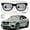 Funny Eyes, variant on RoamRider Universal Car Windshield Sun Shade, Foldable Front Visor Reflective Protector, Panda