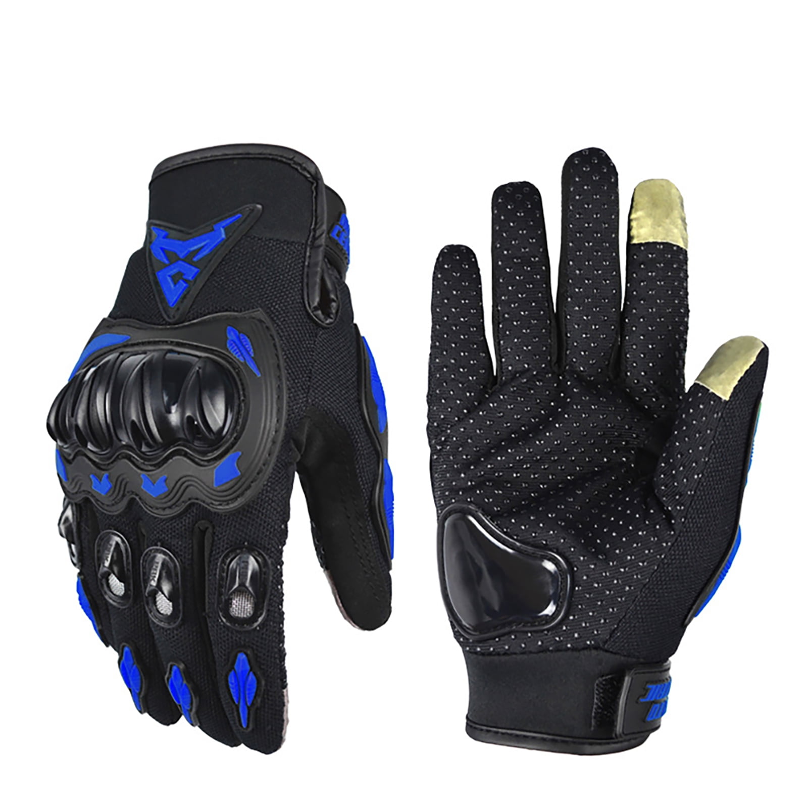 Motorcycle Gloves For Men Women Adjustable Wrist Strap Hand Protection Full Finger Touchscreen Motorbike Gloves For BMX ATV MTB Riding Climbing